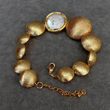 Y.YING Cultured Coin Keshi Pearl Bracelet Graduated Jewelry