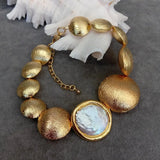 Y.YING Cultured Coin Keshi Pearl Bracelet Graduated Jewelry