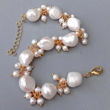 Freshwater Cultured Baroque Pearl Bracelet for Women Wedding Birthday Gift