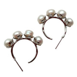 Y.YING Pearl Plated Hoop Stud Earrings
