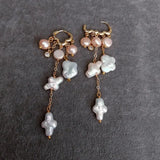 Y.YING Freshwater Pearl Dangle Earrings - Cloud Hoop Jewelry Women