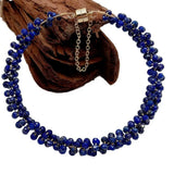 4mm Faceted Lapis Bangle Bracelet for Women - Natural Stone Jewelry