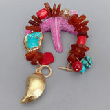 Y.YING Amber Turquoise Coral Bracelet 8'