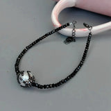 Natural Spinel Cultured Pearl Crystal Bracelet