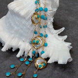 Y.YING Pearl Enamel Charm Chain Bracelet