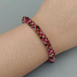 AAA Grade Natural Tourmaline Stretch Elastic Bracelet Gemstone Jewelry