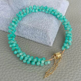 Y?YING 4mm Peruvian Amazonite Bracelet for Women