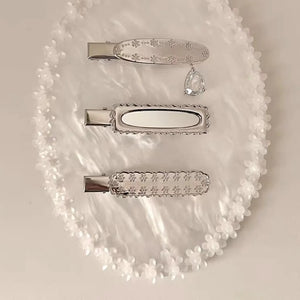 Y2K Metal Hairpin Charm Crystal Water Drop Pendant Hairwear Jewelry