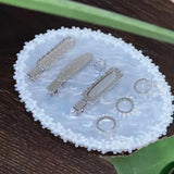 Y2K Metal Hairpin Charm Crystal Water Drop Pendant Hairwear Jewelry