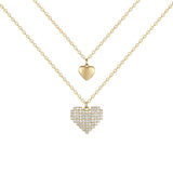 Y2K Accessory Layered Necklace 925 Silver Heart Pendant Woman Chain