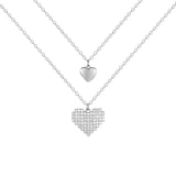 Y2K Accessory Layered Necklace 925 Silver Heart Pendant Woman Chain