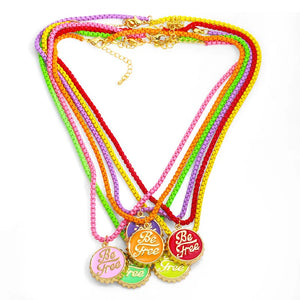 Y2K Beer Cap Necklace Enamel Pendant Choker Jewelry
