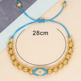Y2K Bohemia Charm Bracelet Waterproof Beaded Summer Rope Chain Bangle for Women