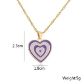 Y2K Candy Love Heart Pendant Necklace Choker Women Girls Children Fine Jewelry