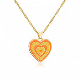 Y2K Candy Love Heart Pendant Necklace Choker Women Girls Children Fine Jewelry