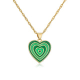 Y2K Candy Love Heart Pendant Necklace Choker Women Girls Children Fine Jewelry
