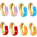 Y2K Mini Hoop Earrings Neon Enamel Piercing Ear Ring Women Girl Jewelry