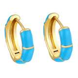Y2K Mini Hoop Earrings Neon Enamel Piercing Ear Ring Women Girl Jewelry