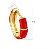 Y2K Mini Hoop Earrings Neon Enamel Piercing Ear Ring Women Girl Jewelry