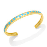 Y2K Enamel Flower Bracelet Bangle 18K Plated Party Jewelry Women