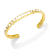 Y2K Enamel Flower Bracelet Bangle 18K Plated Party Jewelry Women