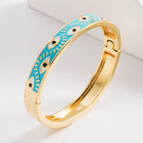 Y2K Evil Eye Bracelets For Women Trending Copper Plated Bangle Jewelry