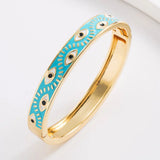 Y2K Evil Eye Bracelets For Women Trending Copper Plated Bangle Jewelry