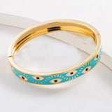 Y2K Evil Eye Bracelets For Women Trending Copper Plated Bangle Jewelry