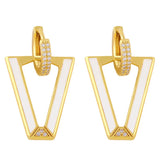 Y2K Triangle Geometric Drop Earring Candy Dripping Oil Ear Ring