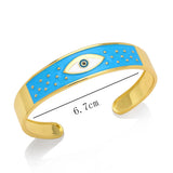 Y2K Evil Eye Cuff Bracelet Bangle Multicolor Eye Enamel Bracelet