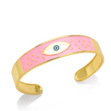 Y2K Evil Eye Cuff Bracelet Bangle Multicolor Eye Enamel Bracelet