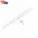Y2K Gothic Lolita Butterfly Choker Punk Cross Pendant Necklace