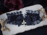 Y2K Gothic Lolita Women Cross Lace Choker Necklace
