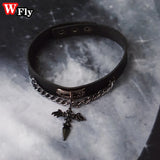 Y2K Halloween Gothic Lolita Cross Choker Necklace