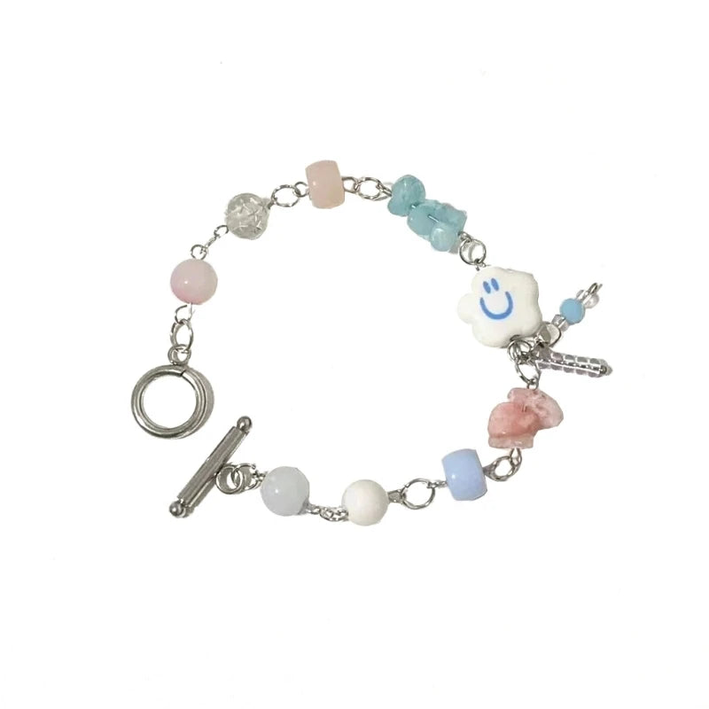 Y2K Bracelets Beaded Charm Hand Jewelry for Women