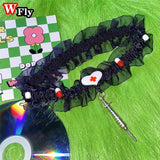 Harajuku Women Girls Cross Syringe Choker Necklace Gothic Lolita