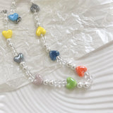 Y2K Jewelry Candy Peach Heart Necklace Vintage 90s Gift