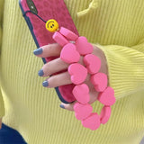 Y2K Heart Phone Chain for Women Harajuku Retro Key Charm