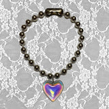 Y2K Colorful Heart Pendant Necklace Vintage Harajuku 90s Party