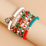 Y2K Polymer Clay Bracelet Set Christmas Jewelry