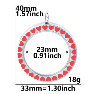 Y2K Rainbow Heart Memory Photo Locket Pendant DIY Necklace