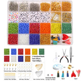 Y2K Multicolor Bead Kit 2-3mm Seed Rice Beads & Leather Tassel