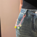 Y2K Waist Chain Punk Pants Chain Pink Pendant Jewelry
