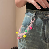 Y2K Waist Chain Punk Pants Chain Pink Pendant Jewelry