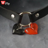 Y2K Women Girls Punk Heart Choker Necklace Harajuku Gothic Lolita Female