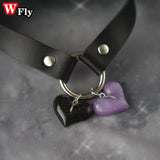 Y2K Women Girls Punk Heart Choker Necklace Harajuku Gothic Lolita Female