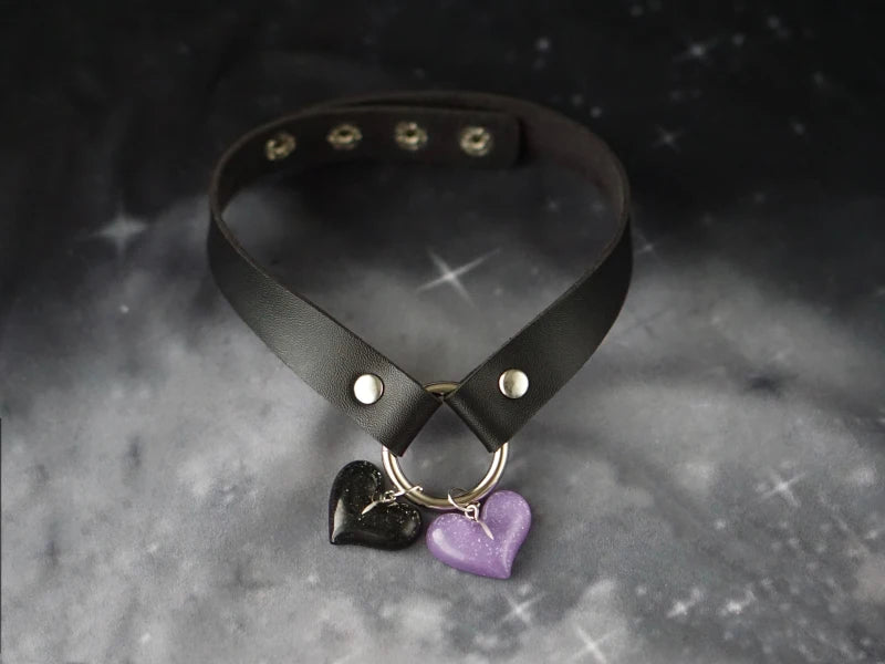 Y2K Women Girls Punk Heart Choker Necklace Harajuku Gothic Lolita Female