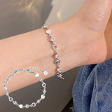 Y2K Zircon Ins Bracelets Sweet Girls Heart Chain Bracelet