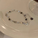 Y2K Zircon Ins Bracelets Sweet Girls Heart Chain Bracelet