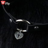 Y2K Goth Love Cross Choker Necklace
